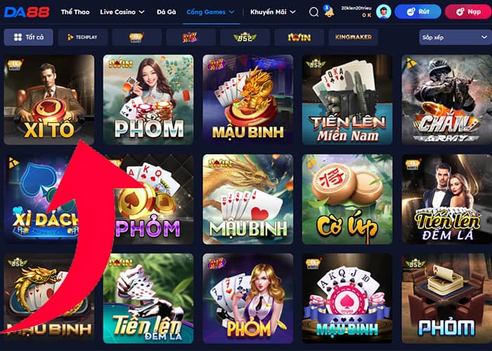 Các bước tham gia chơi Xì Tố Online tại Game Bài DA88